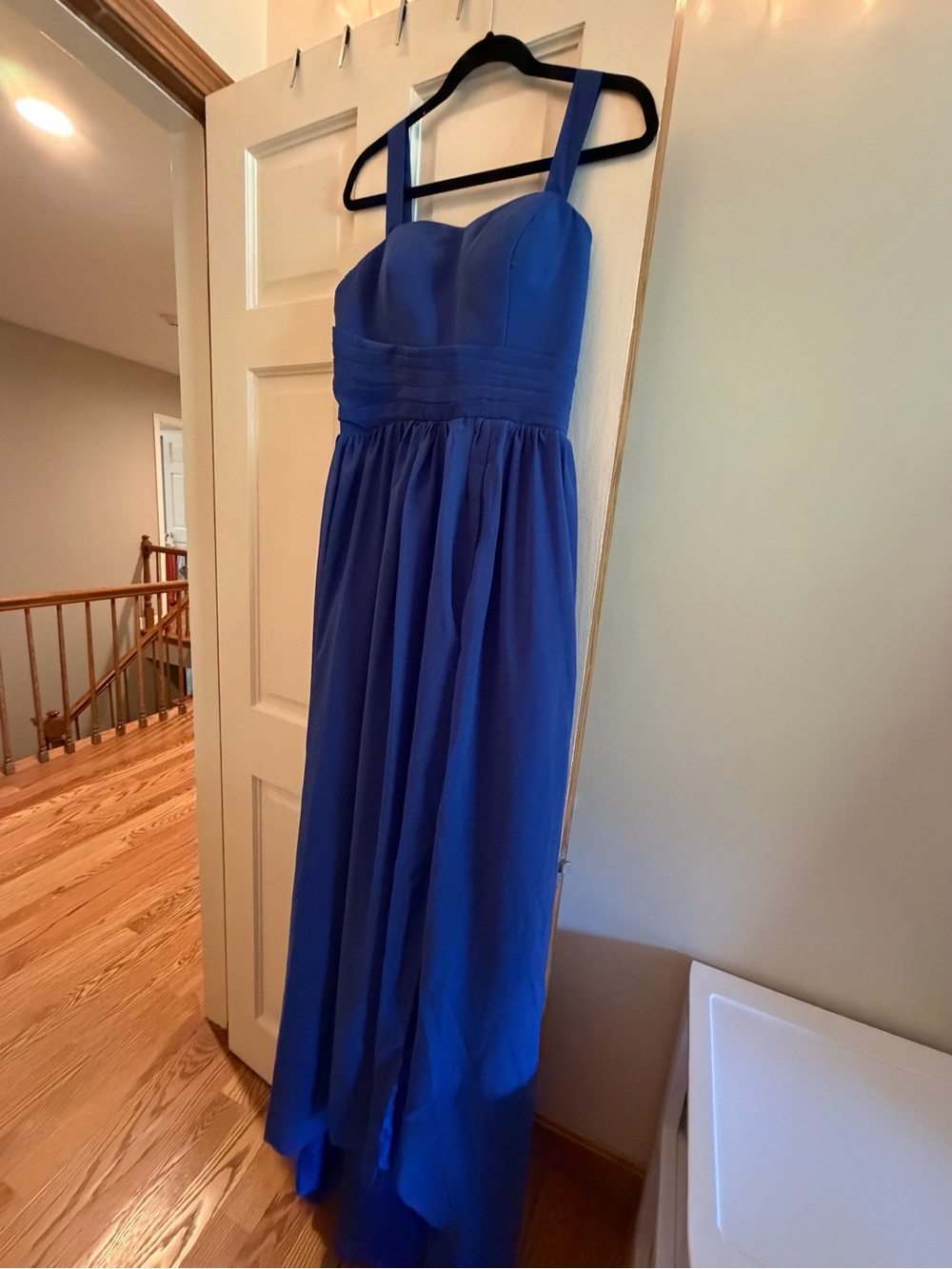 Amazon Royal Blue Sleeveless Chiffon Formal Gown